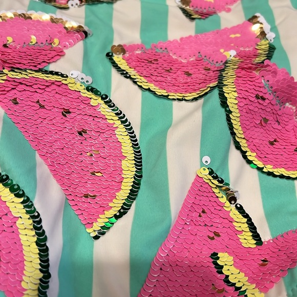 Shade Critters Watermelon Sequin One Piece Swimsuit (size 6) - Picture 6 of 6